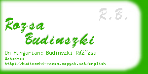 rozsa budinszki business card